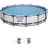 Каркасный бассейн BESTWAY STEEL PRO MAX 427х84см, 10220л + фильтр-насос 2006 л/ч 56595 BW
